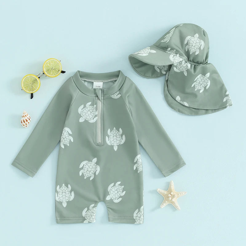 Baby Boys Rash Guard – Turtle & Dinosaur | Baby Bubble