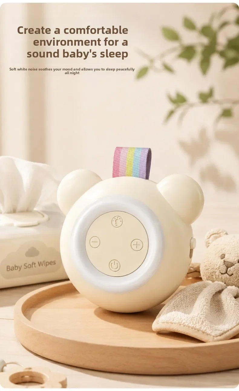 TS900 Baby Sleep Speakers Machine with Night Light, Portable White Noise Machine for Newborn, 15/30/60 Min Timer, Crib Stroller