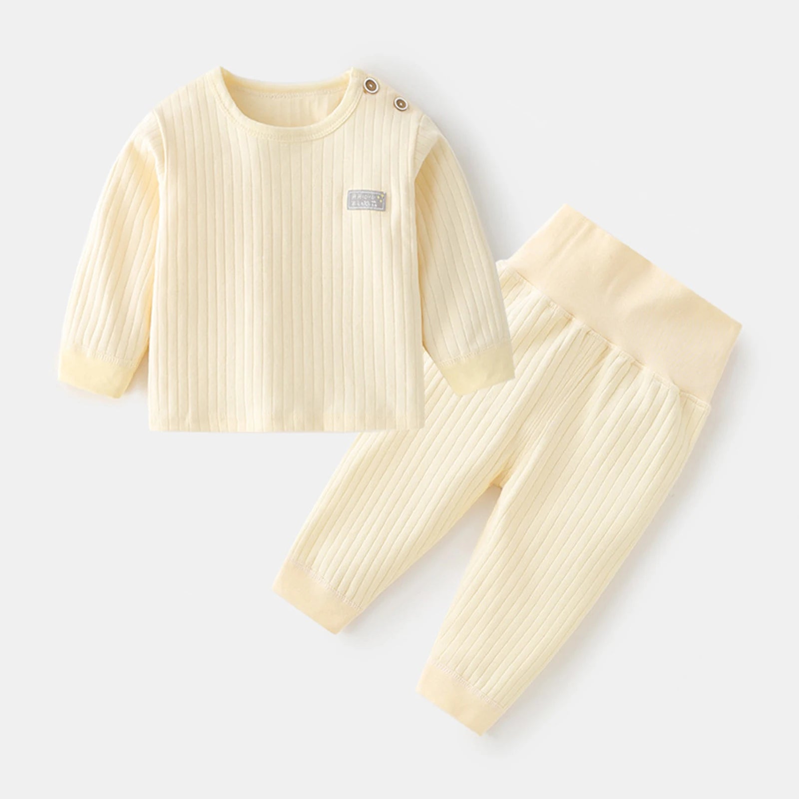 Baby Bubble thermal underwear suit for boys and girls, cozy winter pajama set in candy colors, warm sleepwear for babies and kids.