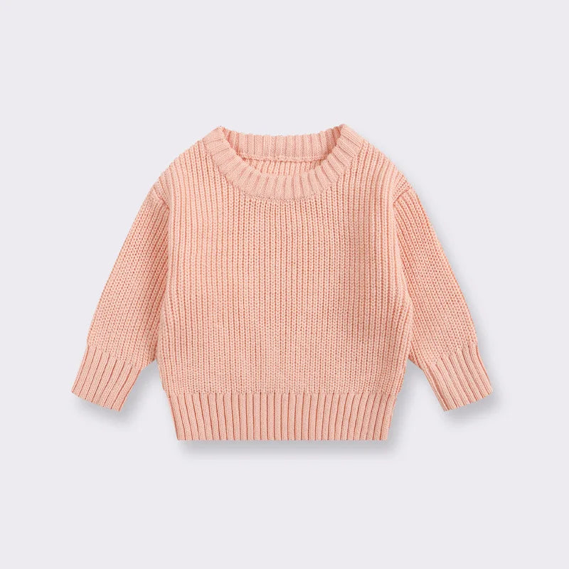 Baby Bubble baby knit pullover sweater in warm thick fabric for 0-6 months, featuring a cozy, soft knit design.