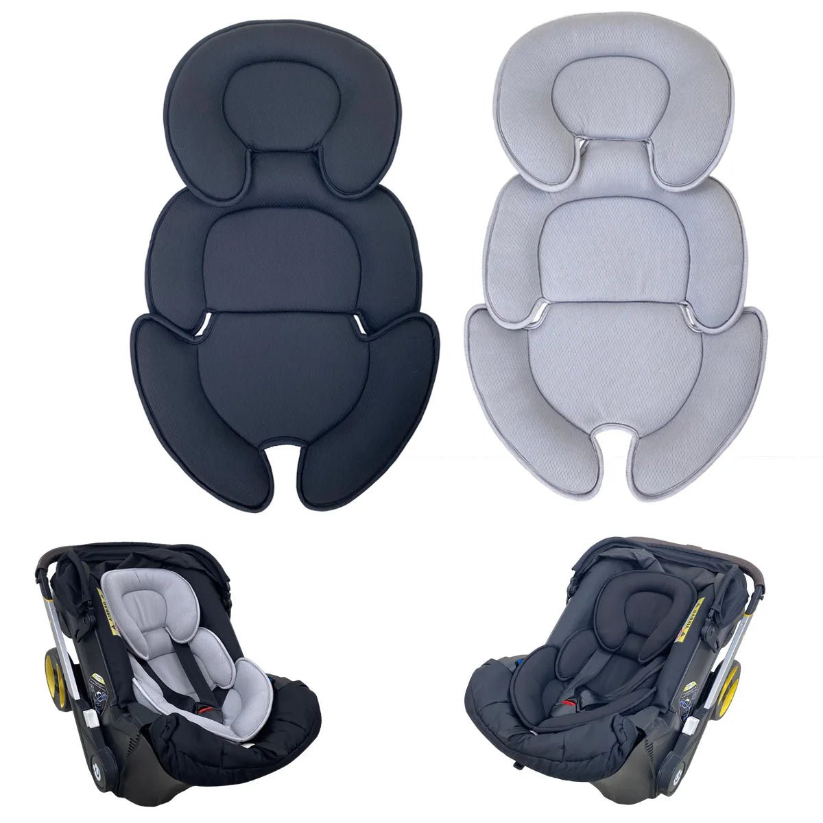 Baby Bubble newborn head support insert and body pillow for baby strollers, soft and cushioned for infant comfort.