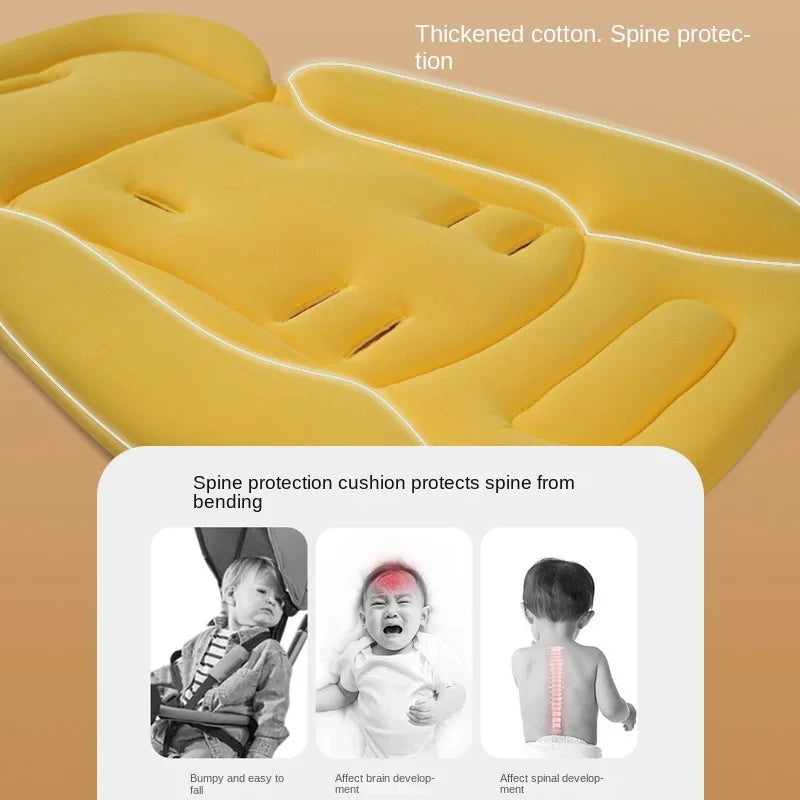 Baby Bubble universal soft cotton stroller seat mat with cushioned padding for comfortable baby seating.