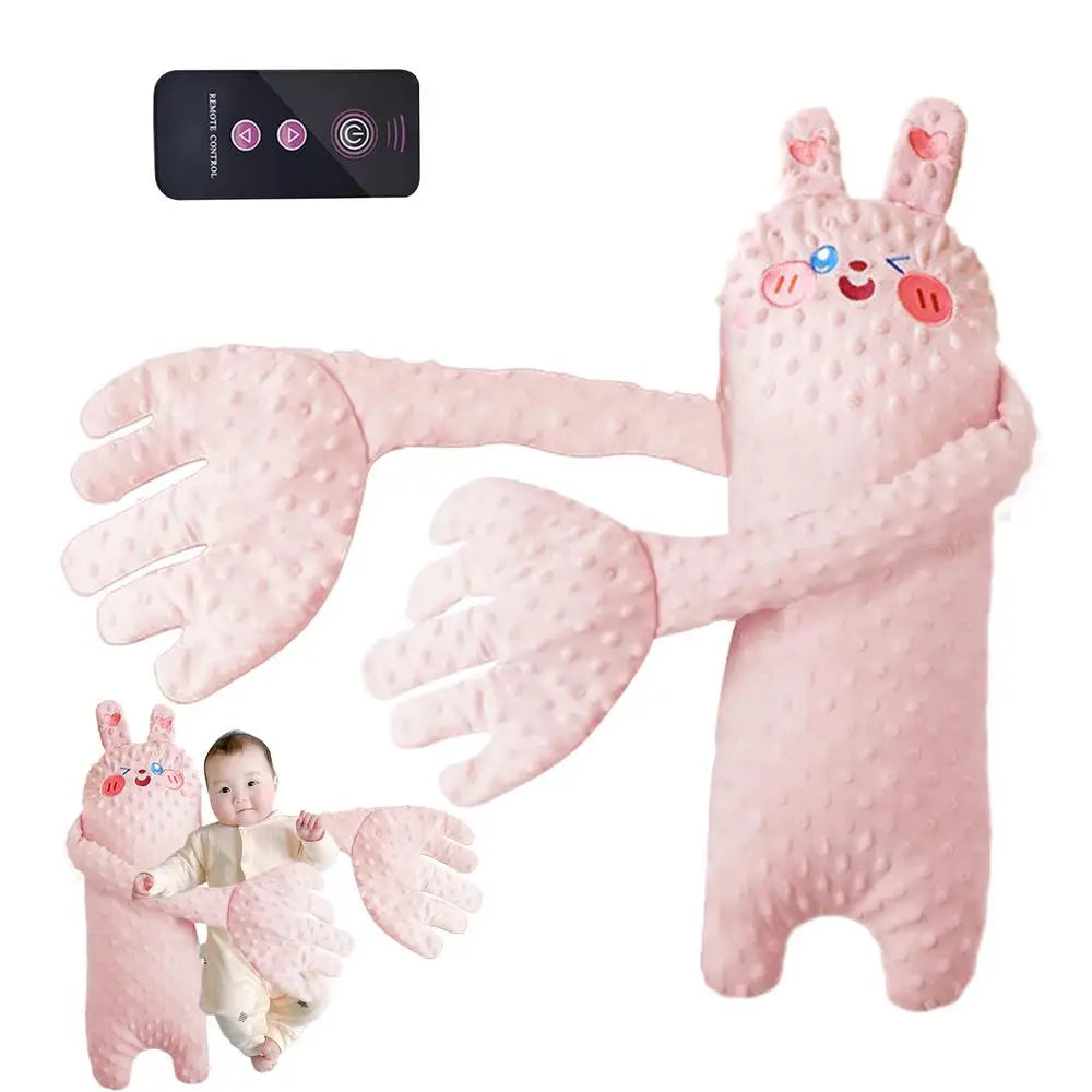 Baby Bubble soothing bear baby sleep pillow with remote, soft plush design, ideal for comforting infants and aiding sleep.