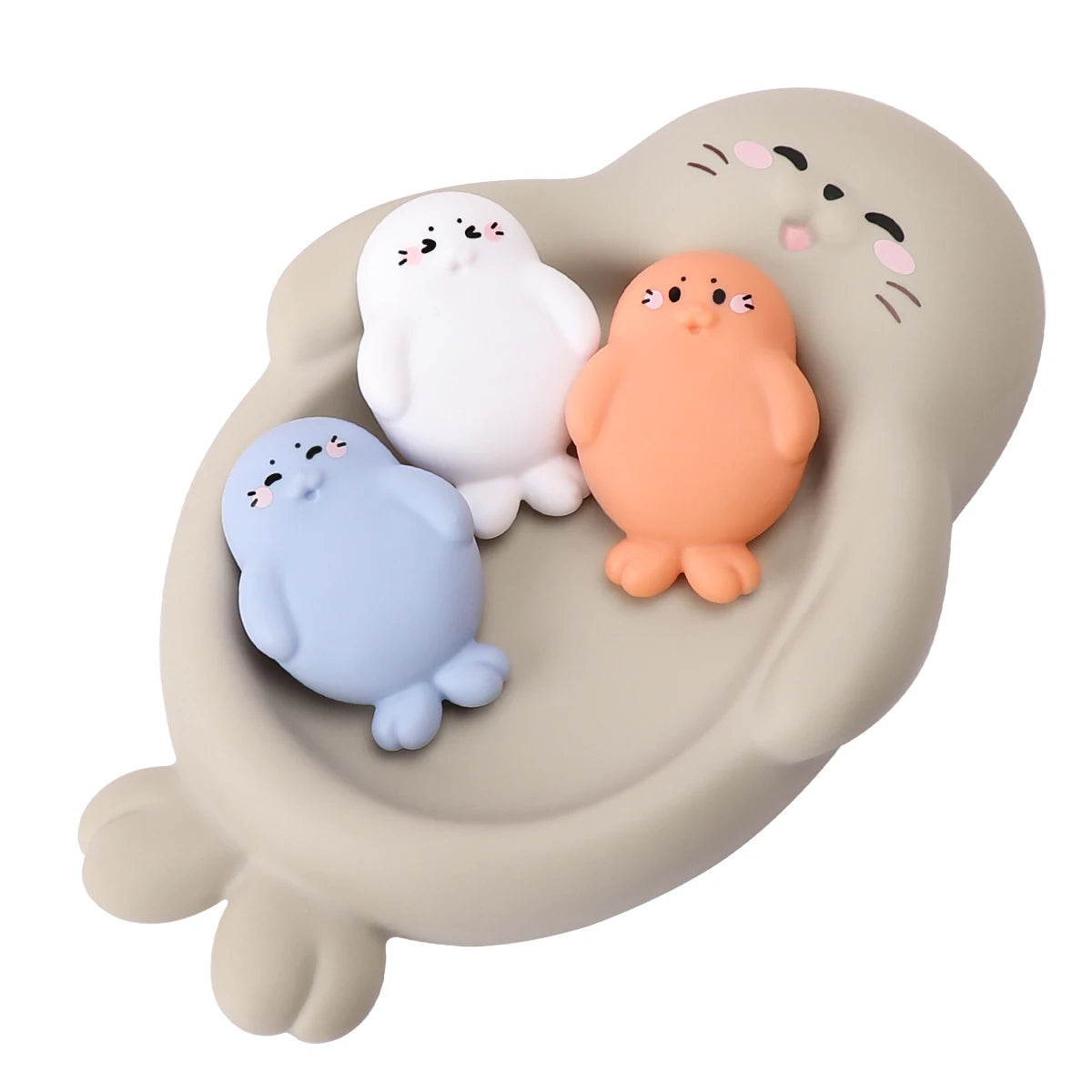Baby Bubble floating bath animal toys set with colorful rubber toys for water play, designed for toddlers' bath time fun.