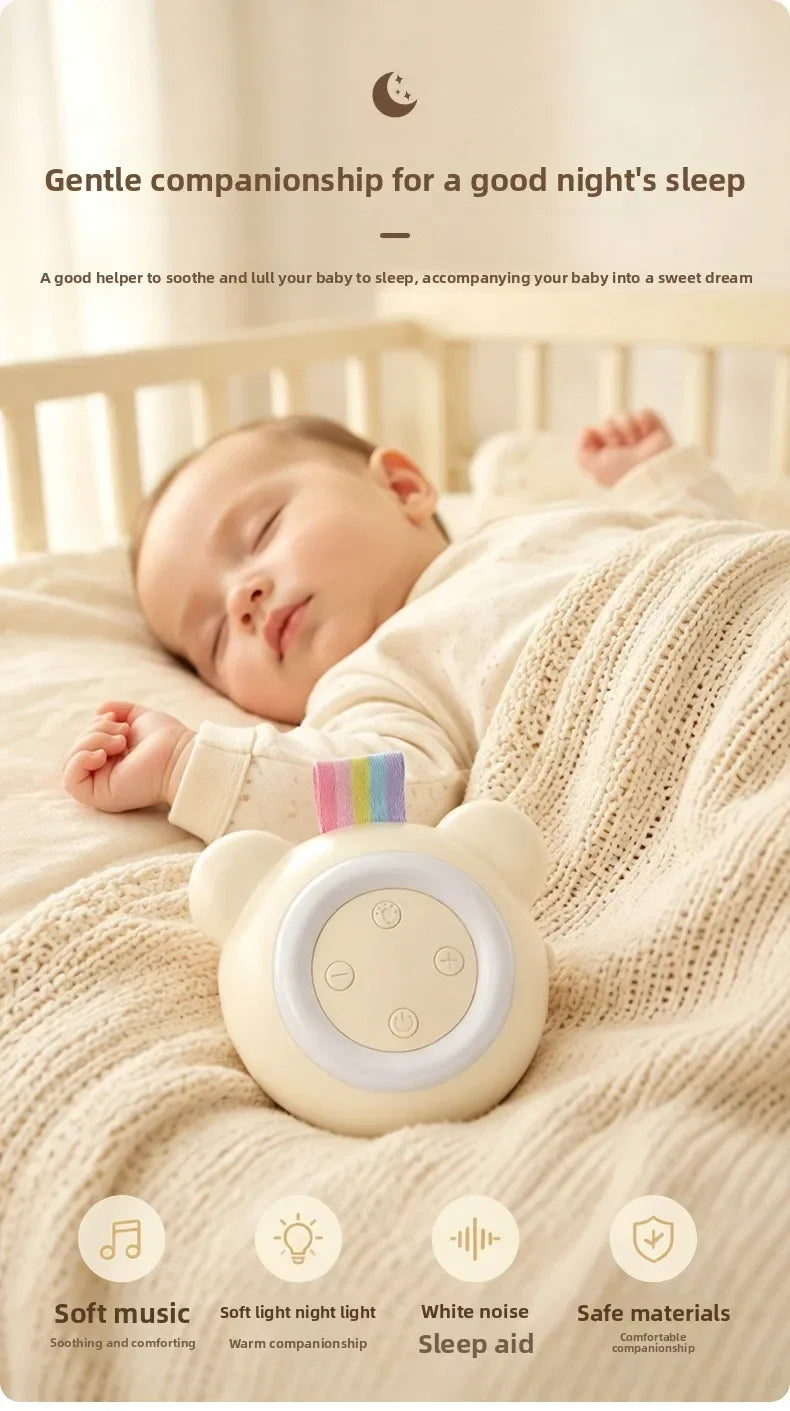 TS900 Baby Sleep Speakers Machine with Night Light, Portable White Noise Machine for Newborn, 15/30/60 Min Timer, Crib Stroller