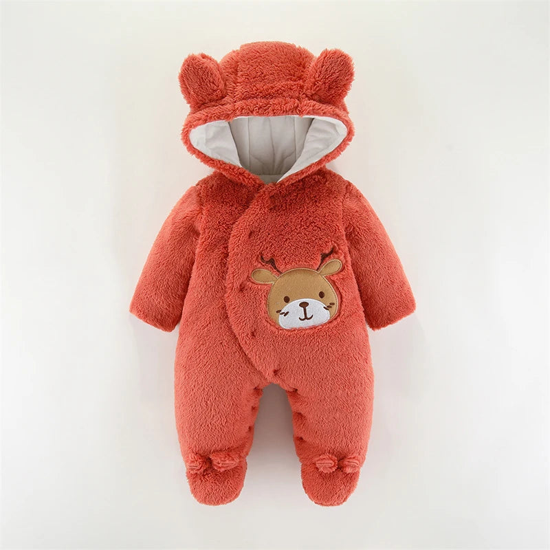 Baby Bubble Christmas Elk romper for babies, cozy holiday jumpsuit with festive elk design, perfect for holiday celebrations.