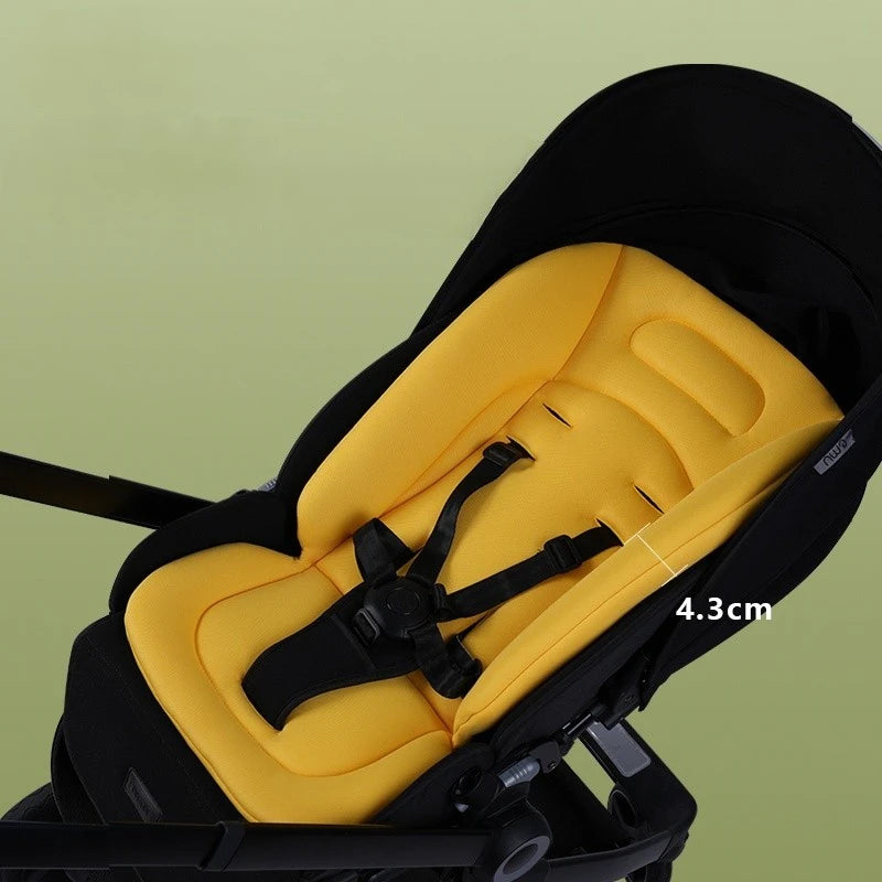 Baby Bubble universal soft cotton stroller seat mat with cushioned, comfortable padding for baby’s stroller seat.