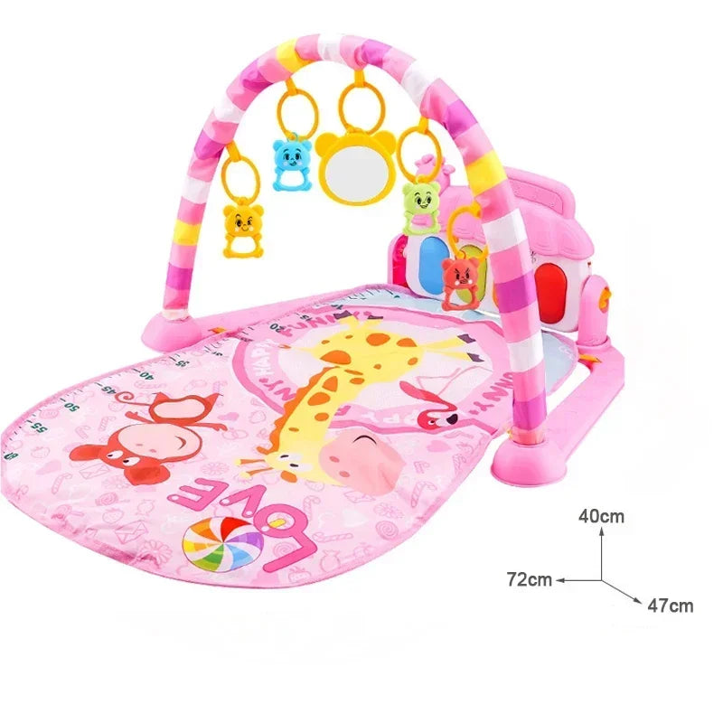 Baby Bubble baby piano gym play mat with colorful musical crawl and kick activity toys for infants.