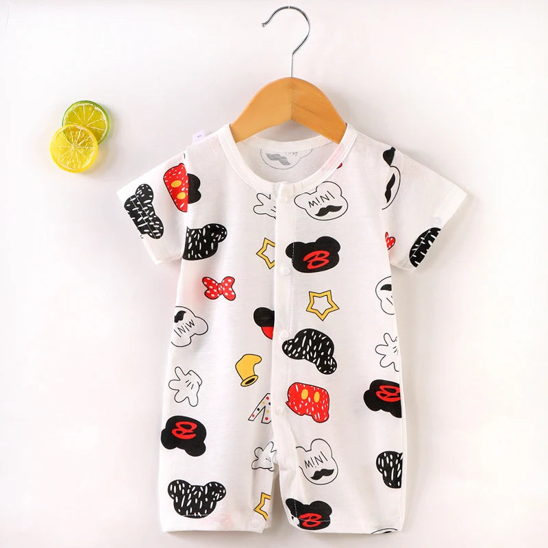Baby Bubble cotton newborn baby bodysuit, short sleeve romper for boys and girls, soft infant toddler sleepwear.