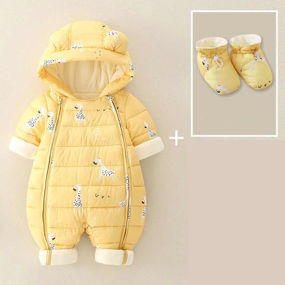 Baby Bubble CLO baby warm jumpsuit in cozy winter fabric, featuring soft, insulated design perfect for keeping infants warm.