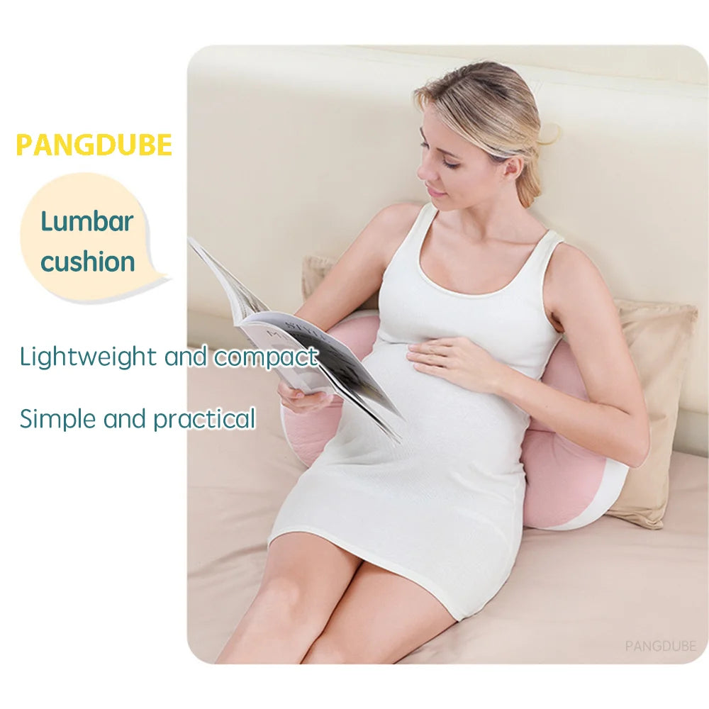 Pregnancy body pillow from Baby Bubble providing sleep support, with soft, contoured design for comfortable maternity resting.