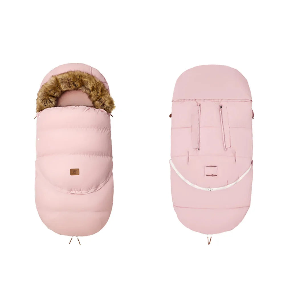 Baby Bubble winter pram sleeping bag with removable warm footmuff, cozy and insulated for baby comfort during cold weather.