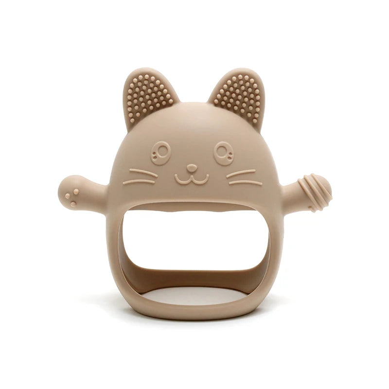 Baby Bubble silicone glove teether for soothing relief, soft and flexible baby teether glove designed for teething comfort.