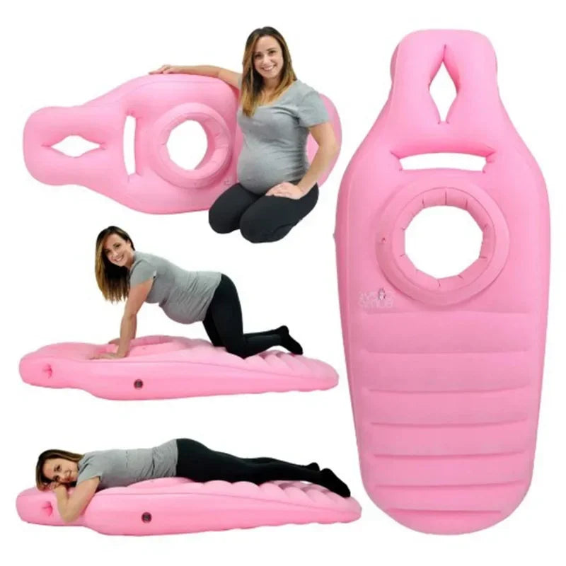 Baby Bubble inflatable pregnancy body pillow for restful side sleeping, providing support and comfort during pregnancy.