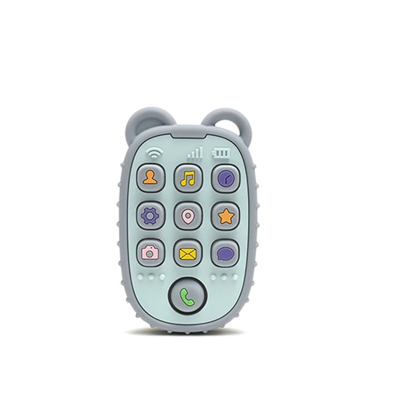 Baby Bubble BPA-Free silicone baby teether glove with textured surface for gum relief, designed for soothing infants.
