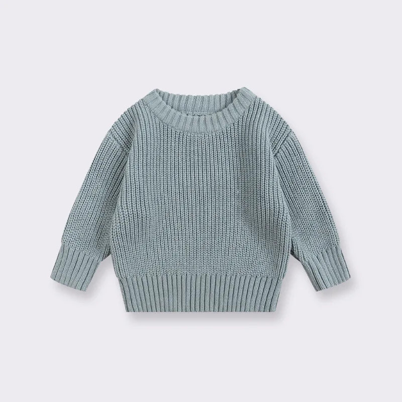 Baby Bubble baby knit pullover sweater in warm thick fabric, suitable for 0-6 months, featuring cozy, soft knit craftsmanship.