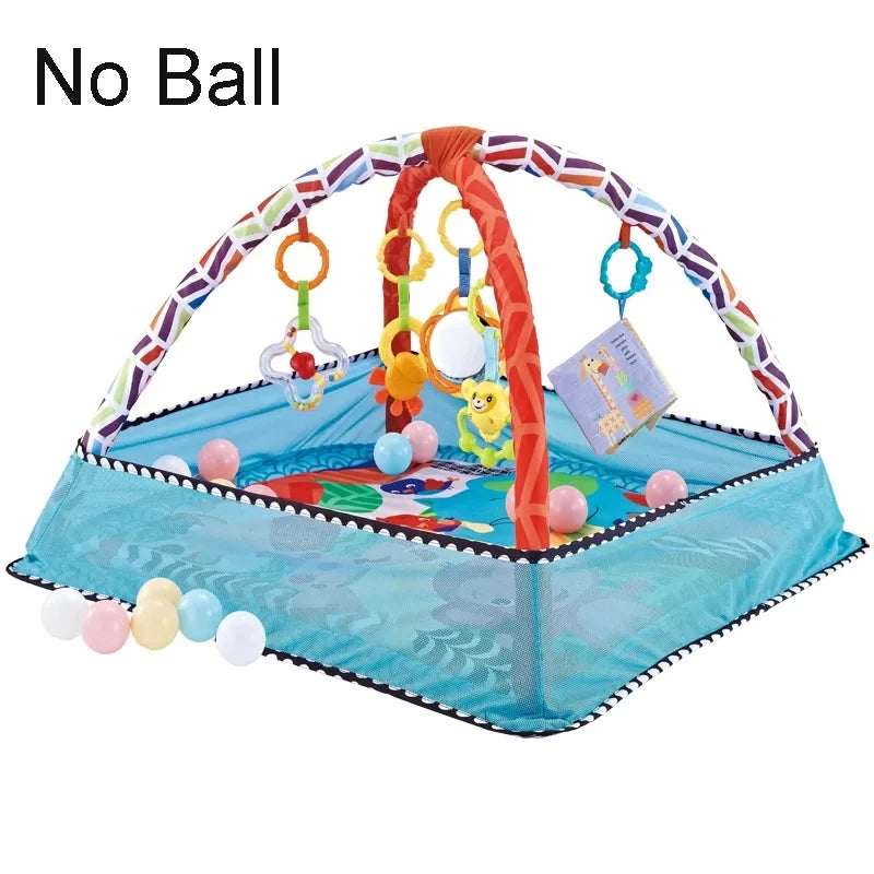 Baby Bubble baby fitness frame with colorful crawling game blanket, puzzle mat, and play fence for early childhood development.