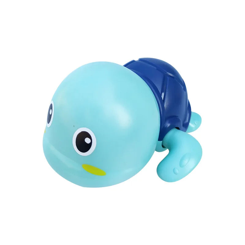 Baby Bubble baby bath toys set with a turtle, tortoise, and duck swimming pool toys in vibrant colors displayed in the image.