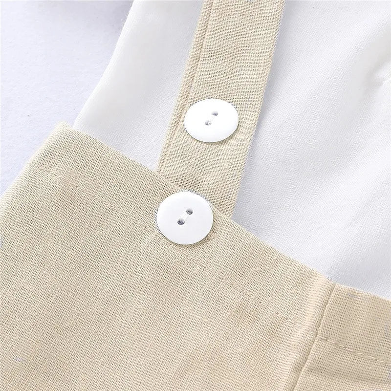 Newborn boy baby romper with a bowtie, summer set by Baby Bubble, featuring a stylish and comfortable design for 0-24 months.