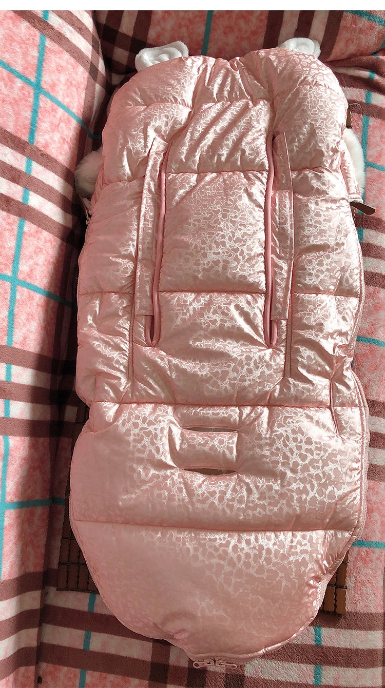 Baby Velvet Stroller Sleeping Bag by Baby Bubble, anti-kick warmth design, soft velvet fabric, suited for keeping infants cozy.