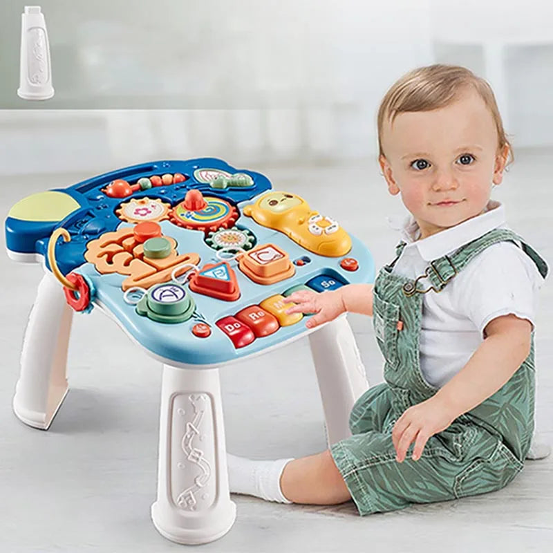 Baby Bubble adjustable multi-function learning baby walker with colorful buttons and sturdy frame, designed for early mobility and fun.