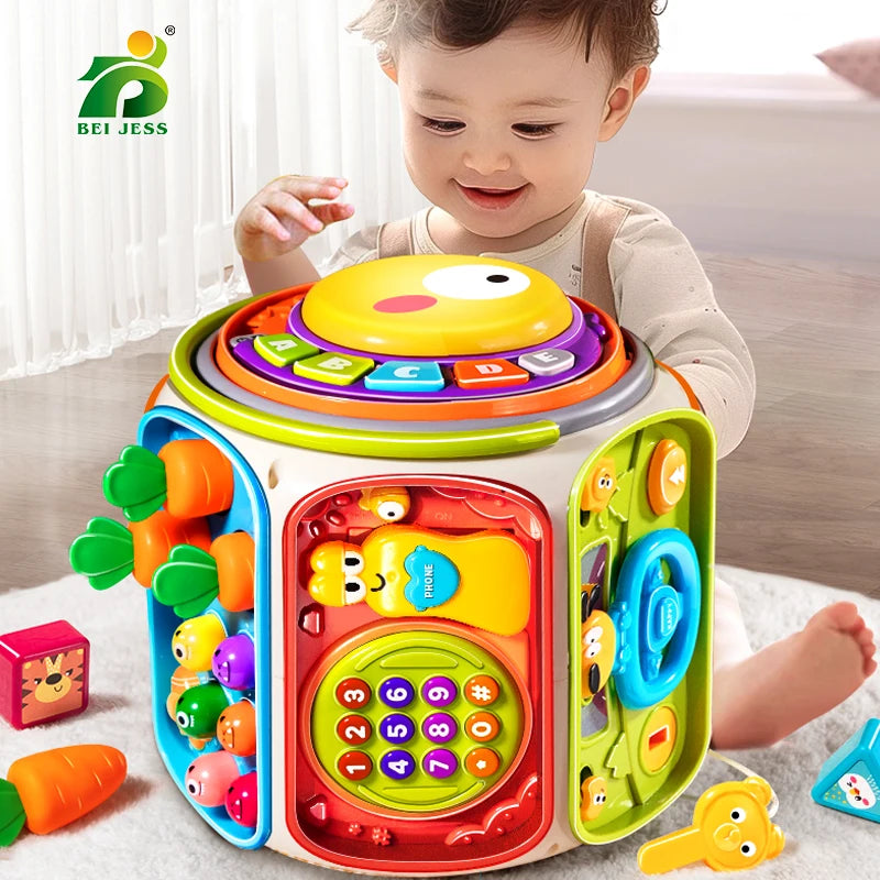 Baby Bubble baby cell phone toy with music speaker, colorful lights, and educational features, designed for young children.