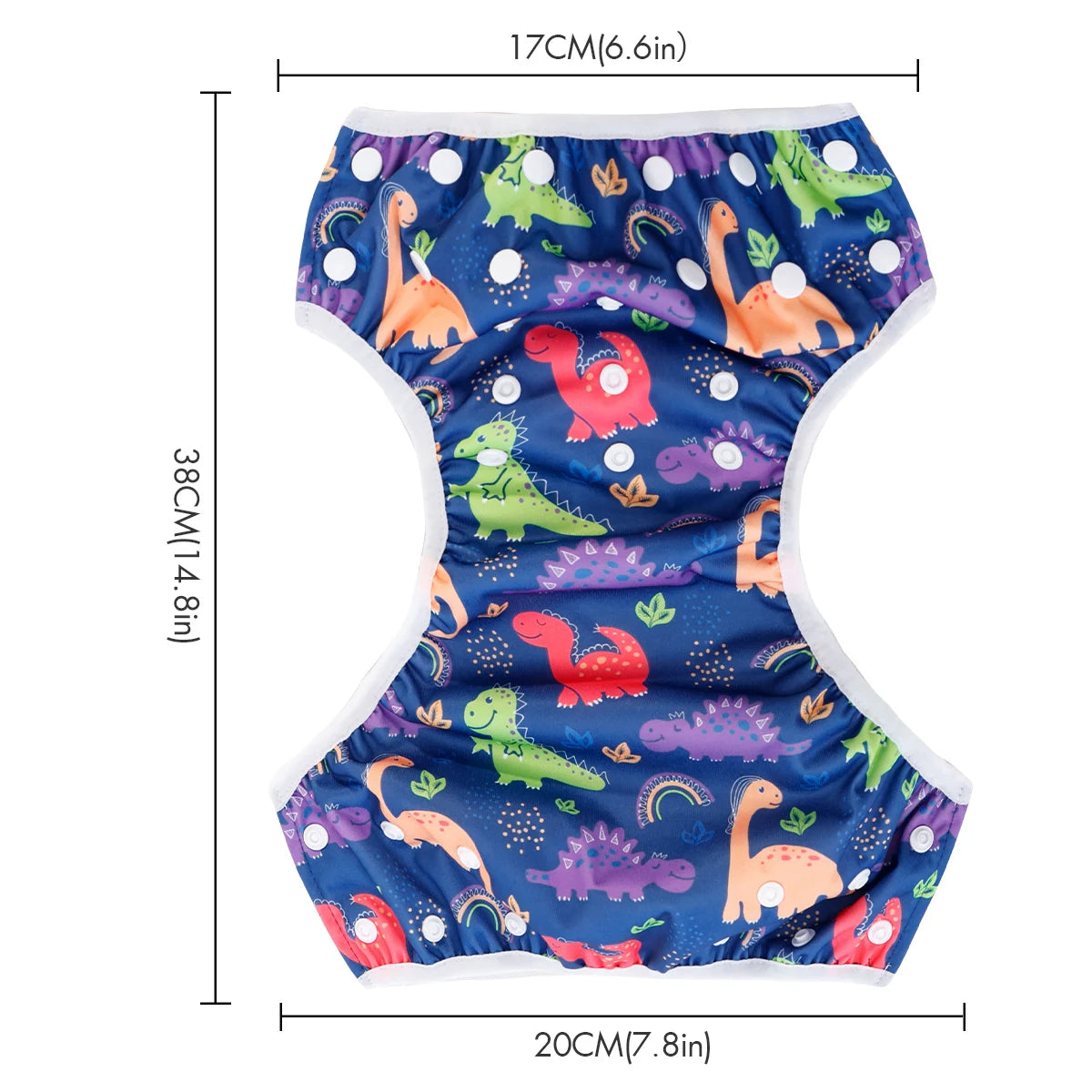 Reusable baby swim diapers with colorful animal print designs from Baby Bubble, suitable for infants and toddlers.