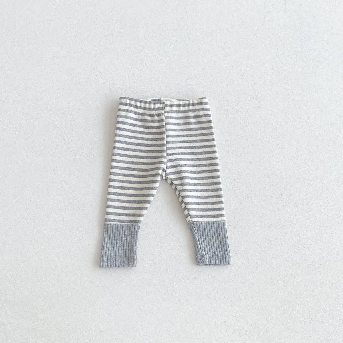 Autumn Newborn Infant Baby Boy Girls Candy Color Leggings Splice Striped Pants Fashion Baby Clothing - Baby Bubble