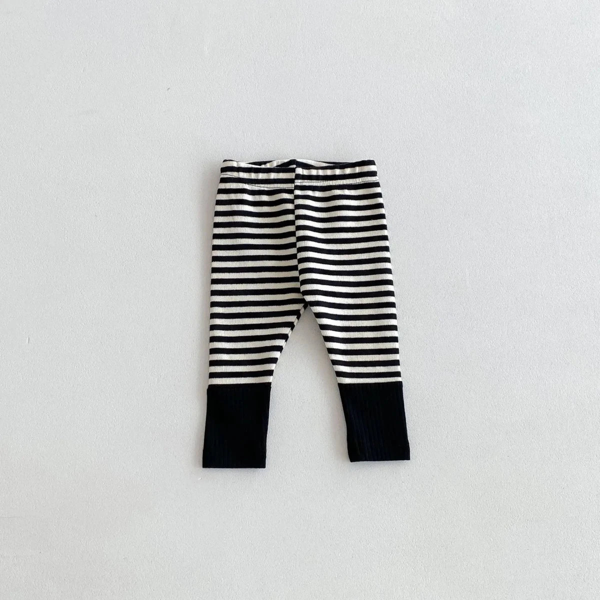 Autumn Newborn Infant Baby Boy Girls Candy Color Leggings Splice Striped Pants Fashion Baby Clothing - Baby Bubble