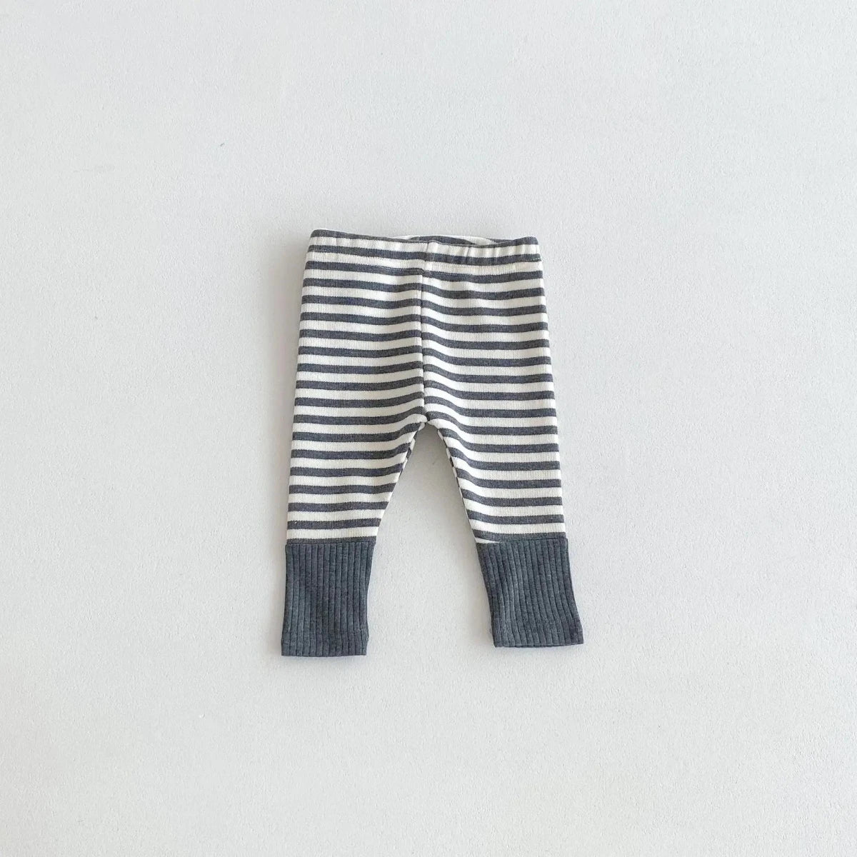 Autumn Newborn Infant Baby Boy Girls Candy Color Leggings Splice Striped Pants Fashion Baby Clothing - Baby Bubble