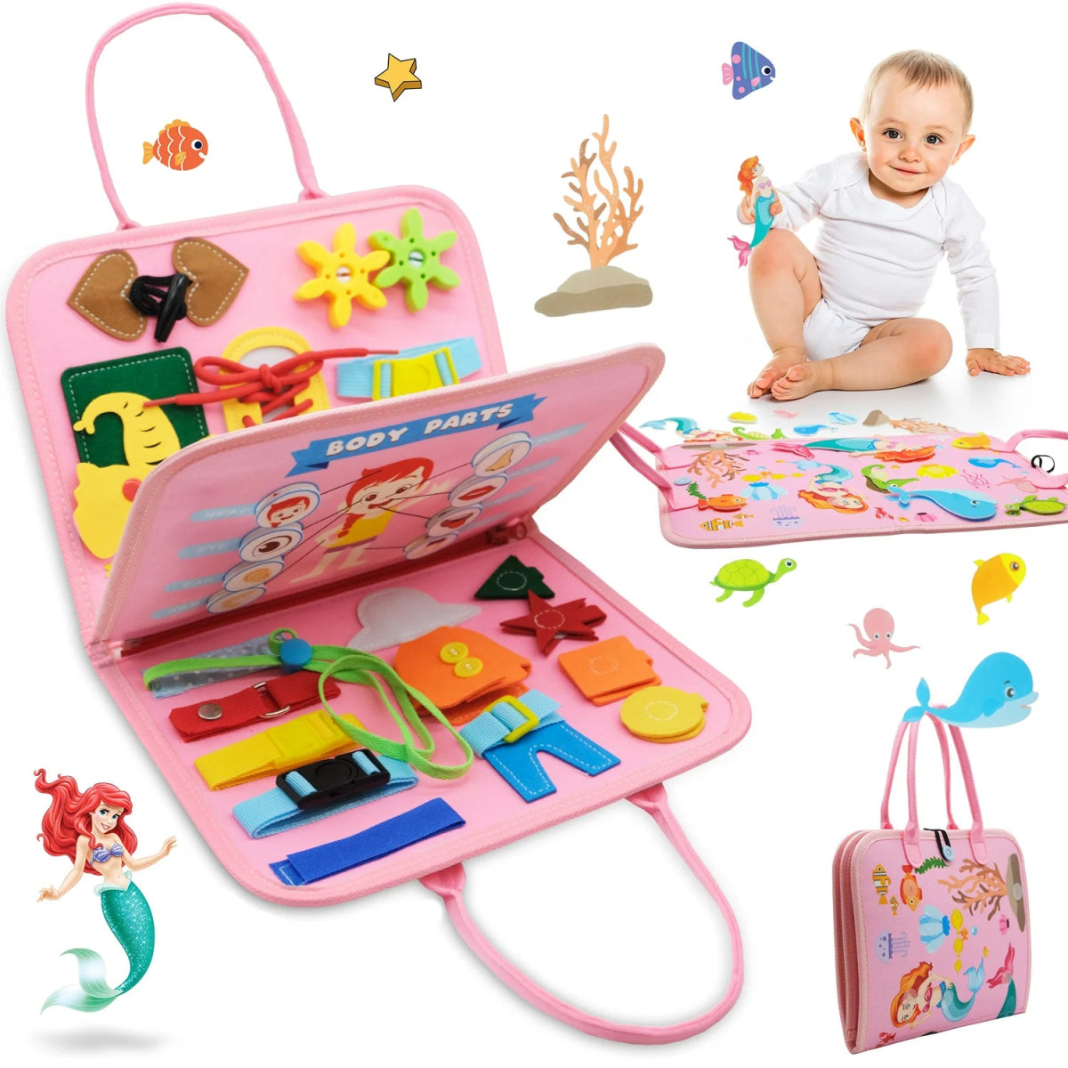 Montessori Busy Book – Educational Toy - Baby Bubble