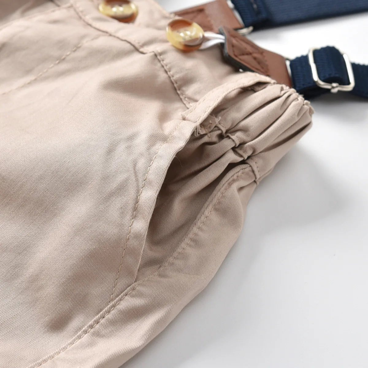 Boys Clothing Summer Cotton Infant Newborn Baby Outfits 2pcs Short Sleeve Romper+Suspenders Shorts Gentleman Suit Boys Sets - Baby Bubble Store
