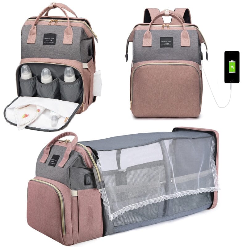 baby travel bed backpack Folding Crib Bed Large-capacity Baby Backpack