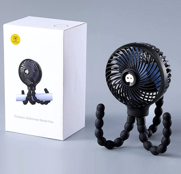 bob stroller fan Portable Stroller Fan USB Clip On Fan Rechargeable Small Personal Mini With Removable Flexible Tripod 3 Speed 360 Rotate Can Handheld and Desk for
