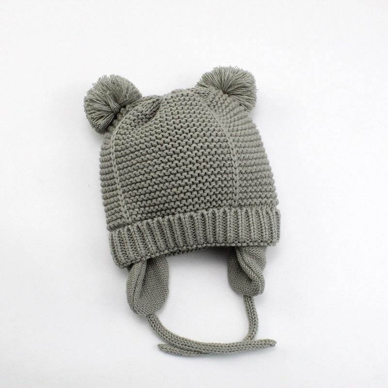Tricot Bonnet Cache Oreille Bébé Bonnet En Coton Tricoté Avec