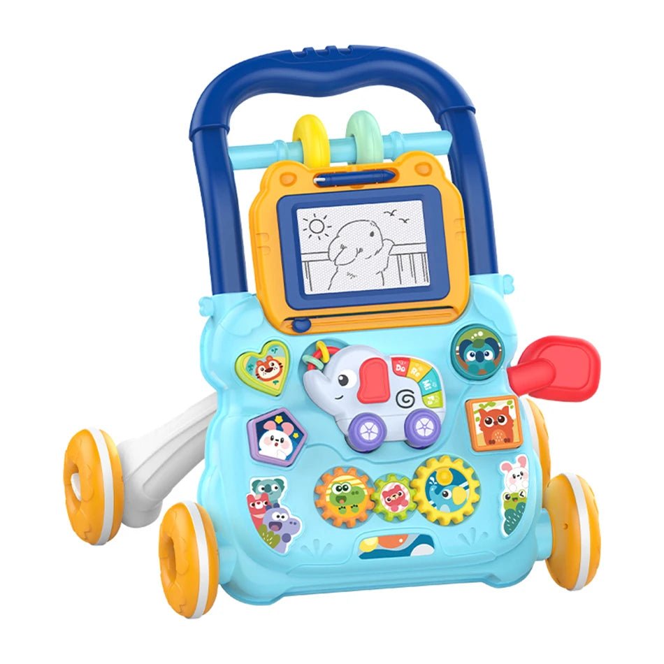 Baby Push Walker – Musical Toddler Learning Walker with Drawing Board - Baby Bubble