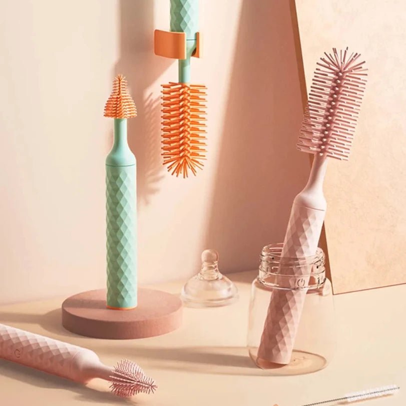 Electric Baby Bottle Brush – 360° Rotating Cleaner Set - Baby Bubble