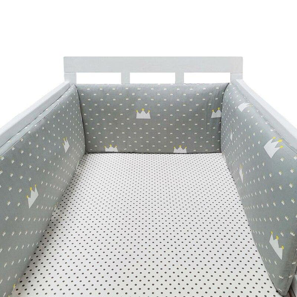 Grey cot bumper deals