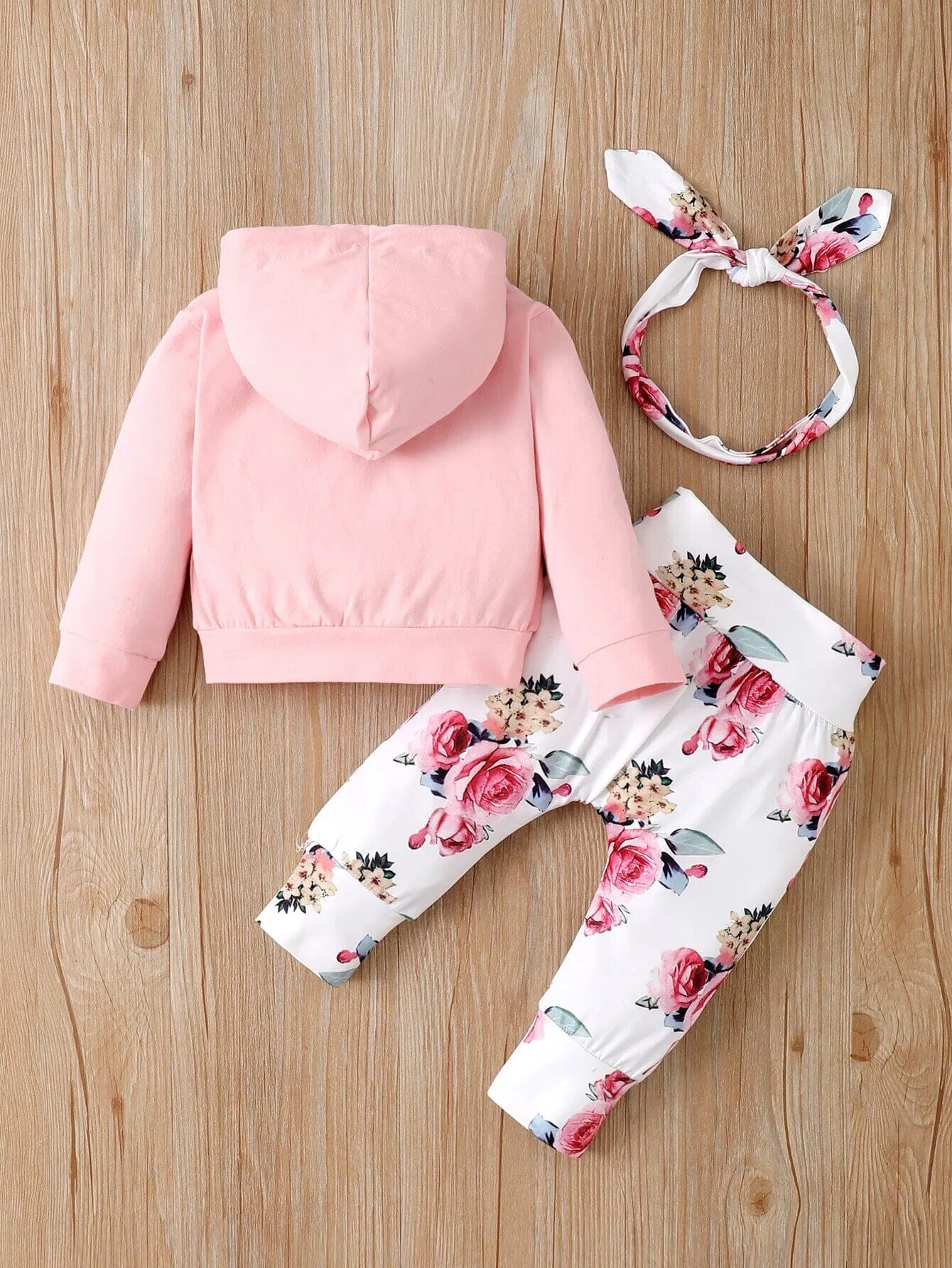 0-24 Months Newborn Baby Girl Clothes Hooded Printed Top + Pant + Headband 3pcs Floral Toddler Girl Clothes Baby Girl Outfit Set Baby Bubble Store 
