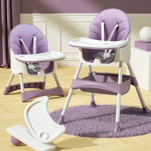 0-6Years Child Folding Dinner Chair for Baby Portable Baby Seat Baby Dinner Table Multifunction Adjustable Chairs for Children 0 Baby Bubble Store purple 