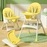0-6Years Child Folding Dinner Chair for Baby Portable Baby Seat Baby Dinner Table Multifunction Adjustable Chairs for Children 0 Baby Bubble Store yellow 