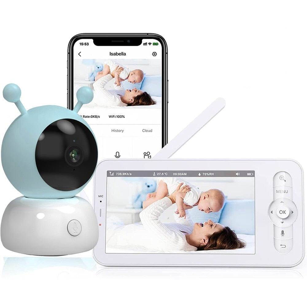 Tuya 5 Inch 1080P Wireles Baby Monitor Babyphone Security Video Camera Bebe  Nanny VOX HD Night Vision PTZ Lullabies Temperature - AliExpress
