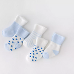 5Pair/lot New boy and girl baby socks thick newborn autumn and winter warm foot sock Baby Bubble Store Blue S 0-6 months COTTON