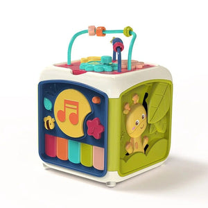 7 In 1 Baby Activity Cube Toddler Toys Educational Shape Sorter Musical Toy Bead Maze Counting Discovery Toys For Kids Learning Baby Bubble Store Style A 
