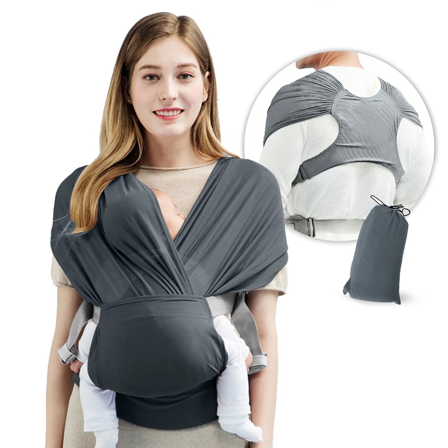 Adjustabl Bags Newborn Stuff Baby Carriers Infant Wrap Sling Breathable for Babies Girl and Boy Baby Bubble Store grey 