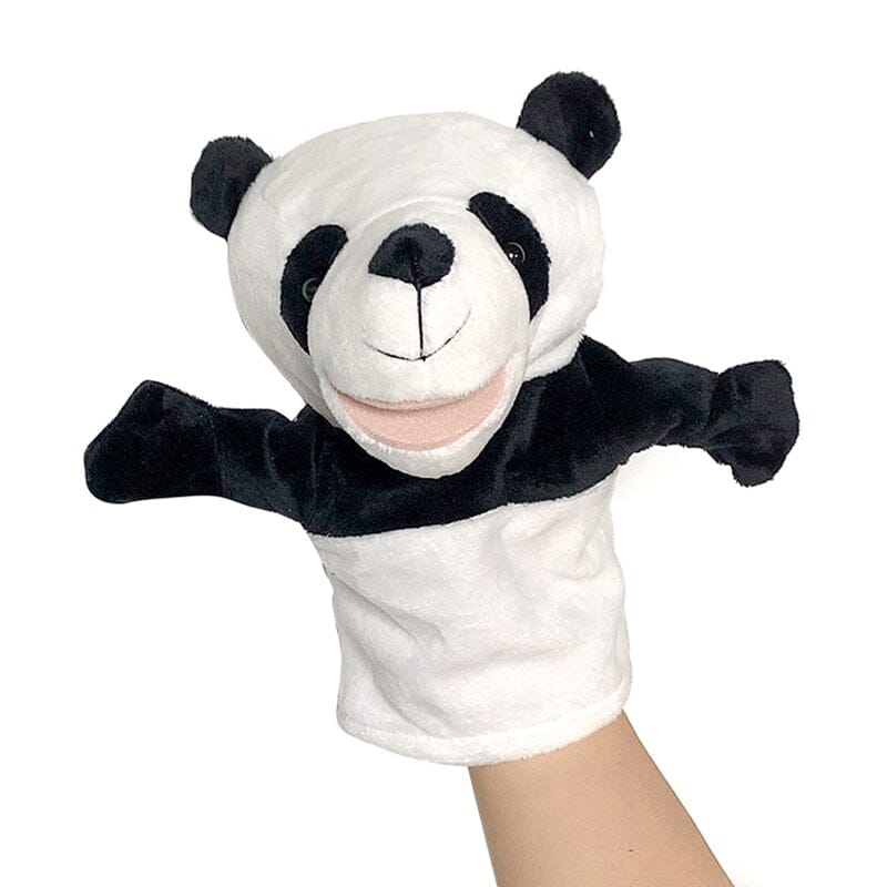 Animal Hand Finger Puppet Plushed Doll Educational Baby Toys Fox Bear Shark Simulator Soft Stuffed Toys Anime Doll Game For Girl 0 Baby Bubble Store Panda 