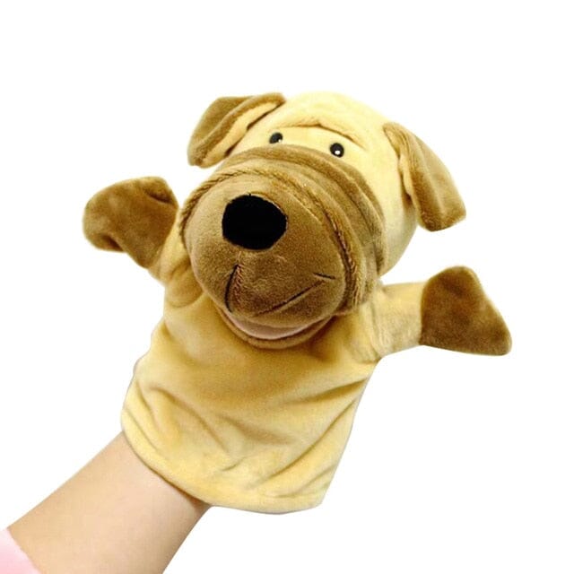Animal Hand Finger Puppet Plushed Doll Educational Baby Toys Fox Bear Shark Simulator Soft Stuffed Toys Anime Doll Game For Girl 0 Baby Bubble Store Yellow Dog 