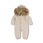 Authentic Winter Baby Romper Authentic Winter Baby Romper Baby Bubble Store Beige 3M 