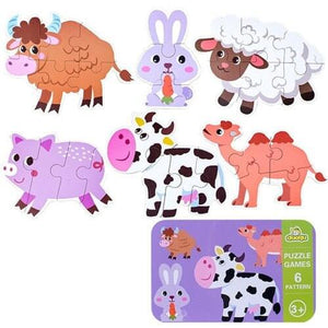 Baby 3D Animals Puzzle Iron Box Baby 3D Animals Puzzle Iron Box Baby Bubble Store Cow 