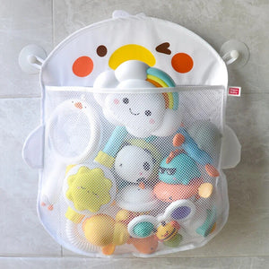 Baby Bath Toys Cute Duck Dinosaur Mesh Net Storage Bag Strong Suction Cups Bath Game Bag Bathroom Organizer Water Toys for Kids Baby Bubble Store 
